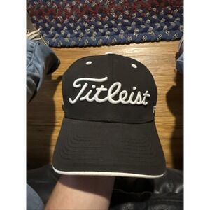 Titleist FJ ProV1 Adult Adjustable StrapBack Golf Baseball Hat Cap Black